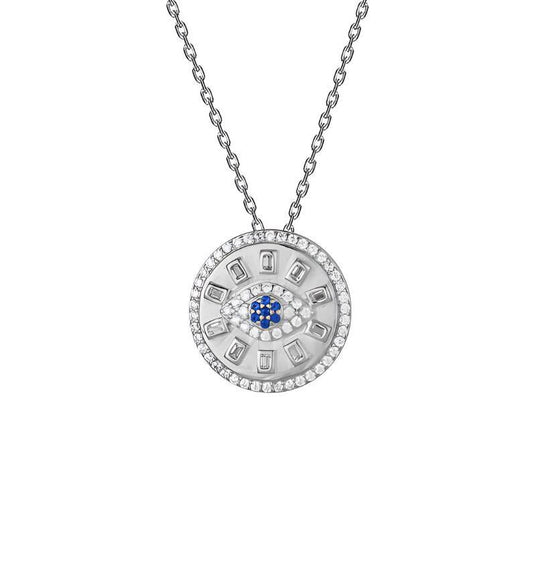 Baguette Large Evil Eye Necklace