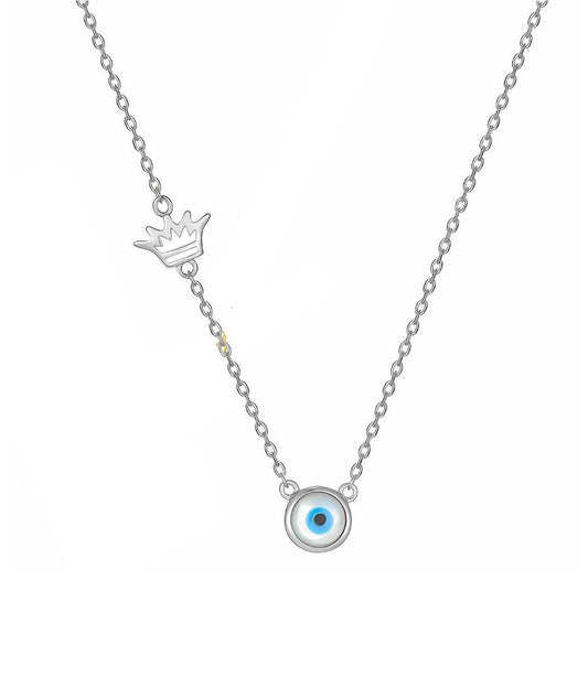 Blue Opal Evil Eye Pendant